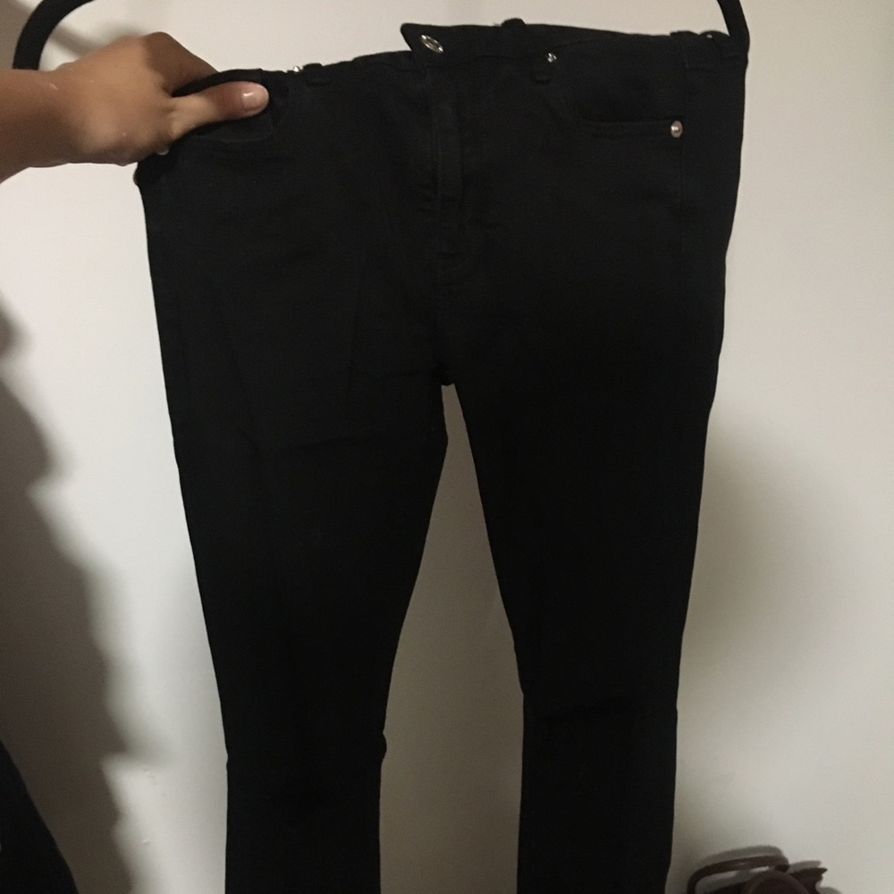 Handsome velvet striped jeans